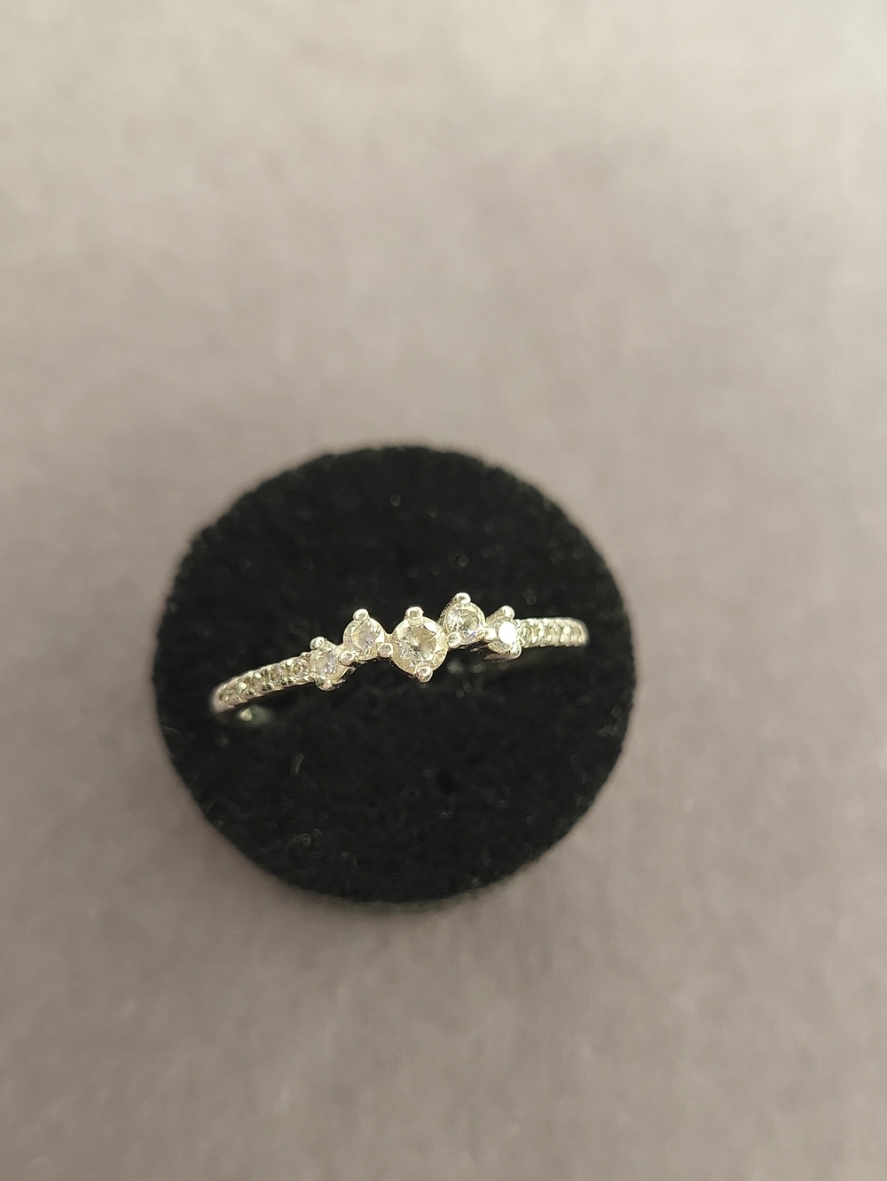 Sterling Silver Crystal Accent Stacking Ring